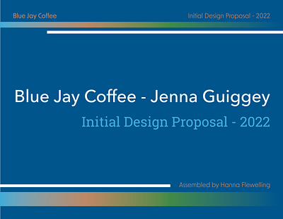 Branding Design: Blue Jay Coffee branding graphic design logo