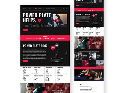 Powerplate | Fitness Equipment Shop/Store fitness fitness equipment fitness website landing page design landingpage ui ui design website concept website design
