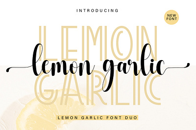 Lemon Garlic Font Duo Cute crafting font cute font handwritten monoline new font script script font