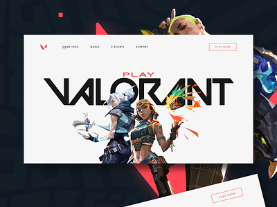 Landing page design for Valorant branding design graphic design illustration logo ui ux webdesign website