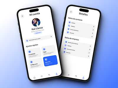 Account / profile mockup app account blue challenge ios mobile mobile mockup profile ui ui challenge