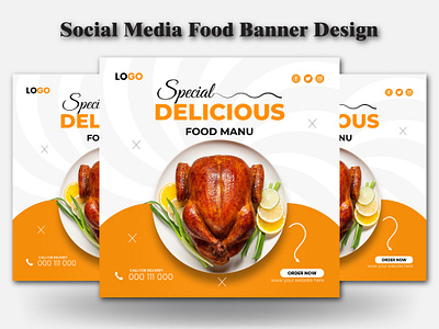 Social Media Food Banner Design ads banner business design food graphic design social ads vector