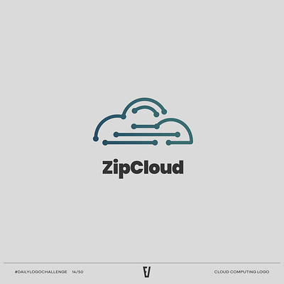 ZipCloud - Day 14 Daily Logo Challenge branding logo