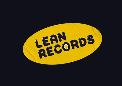 Lean Records, record label - Day 36 branding dailylogo dailylogochallenge design graphic design logo record vector