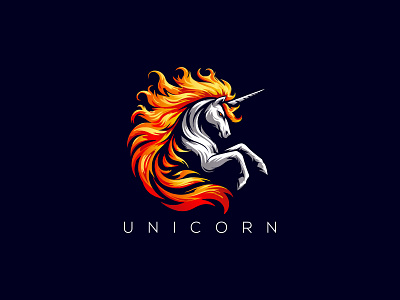 Unicorn Logo angry horse branding design horse horse logo logo unicorn unicorn design unicorn fire unicorn logo unicorn vector unicorn vector logo