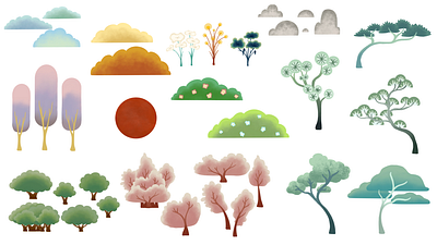 Digital Art Nature Library branding design digital illustration graphic design illustration logo ui