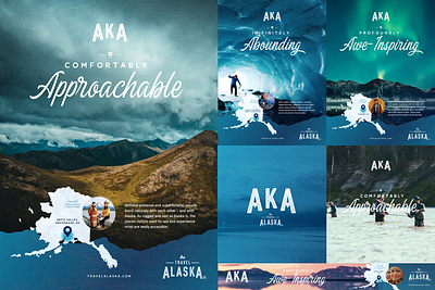 Trave Alaska - Campaign Concept Designs addesign alaska billboard branddesign campaign digitalad graphic design hospitality printdesign socialdesign tourism travel visualdesign