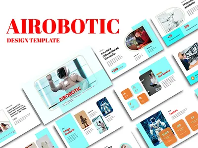 Airobotic Template branding bussines canva google slide keynote magazine minimals modern powerpoint ppt pptx robot robotic template
