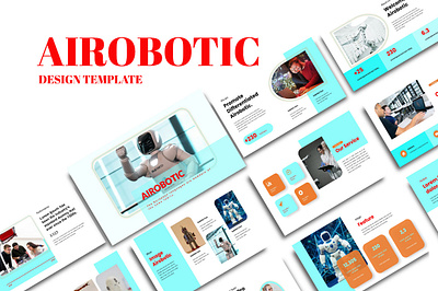 Airobotic Template branding bussines canva google slide keynote magazine minimals modern powerpoint ppt pptx robot robotic template