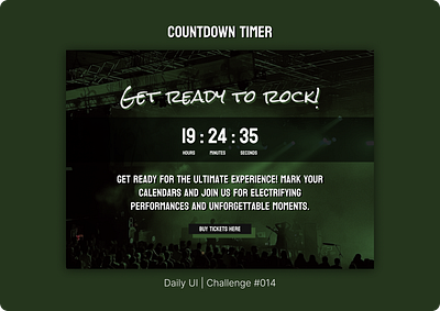 #014 | Countdown Timer challenge countdown daily ui dailyui rock timer ui