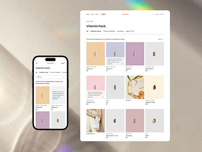Supplement store Healthline ecommerce onlinestore store ui user interface uxui web webdesign website