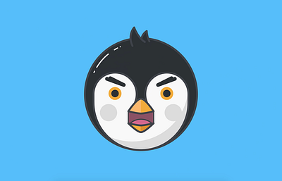 Penguin Christmas Characters 2d angry animation askgamblers dema design flat graphic design head illustration motion graphics penguin talking