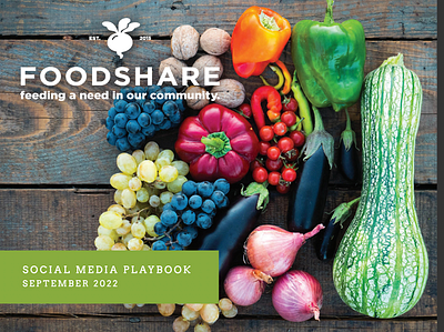 social media plan - FoodShare graphic design indesign print social media