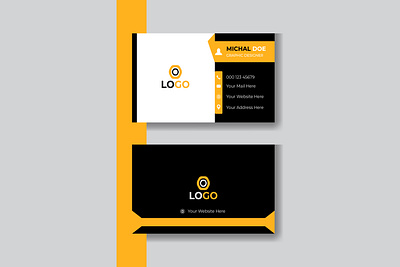 Simple Business Card Design bus business card company identity design modern office id simple vector visiting card