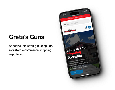 Welcome to Greta's Guns New E-Commerce Site api custom design ecommerce ffl firearms mailchimp responsive ui ux website design website development woocommerce wordpress