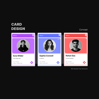 Card design for Website card card component color generating card design system product design typography ui user interface ux website card ui