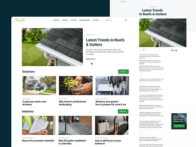 Leaf Filter Blog blog design ux design web design