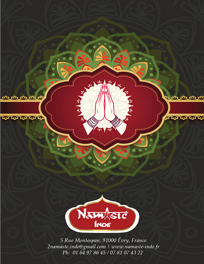 Namaste Inde Restaurant Menu menu