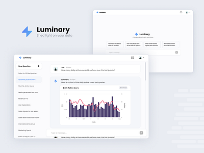 Luminary - LLM Chat Experiment chat interface llm product design ui design