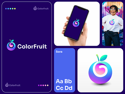 ColorFruit Logo design app branding design graphic design logo vector
