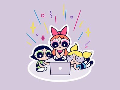 Powerpuff Girls 🌈🖍️✨🧪💗 blossom bubblegum bubbles cartoon network character design illustration powerpuff girls website illustration