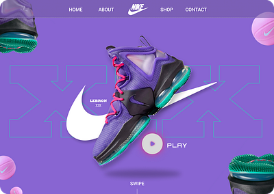 Nike LeBron 19 Exercise Design landingpage ui webdesign