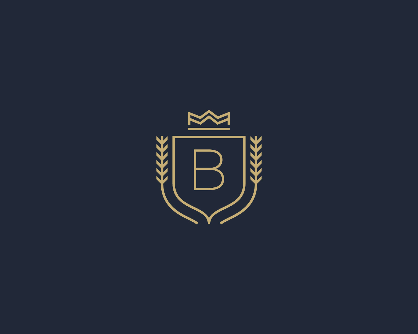 Letter B logotype branding crown design graphic design icon illustration letter logo logodesign logotype monogram ornate premium shield sign vector