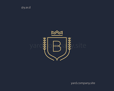 Letter B logotype crown icon letter logo logodesign logotype monogram ornate premium shield sign