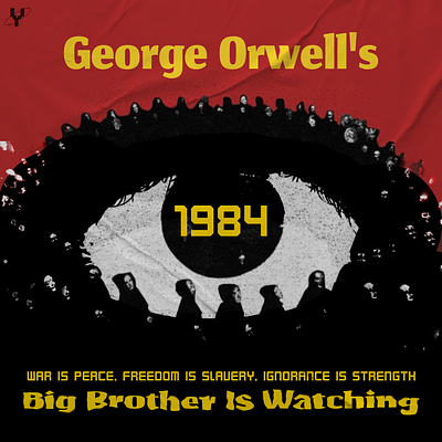 george orwell's 1984, book poster graphic design poster