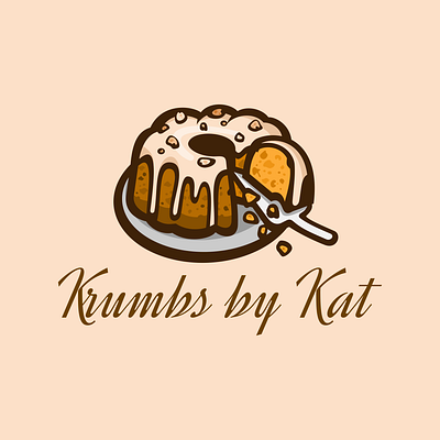 Logo Design for Krumbs by Kat brand identity branding cake commission design freelance work graphic design graphic designer logo logo design logo design branding logo designer vector