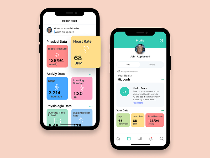 Petal android branding graphic design healthapp ios iphone ui ux