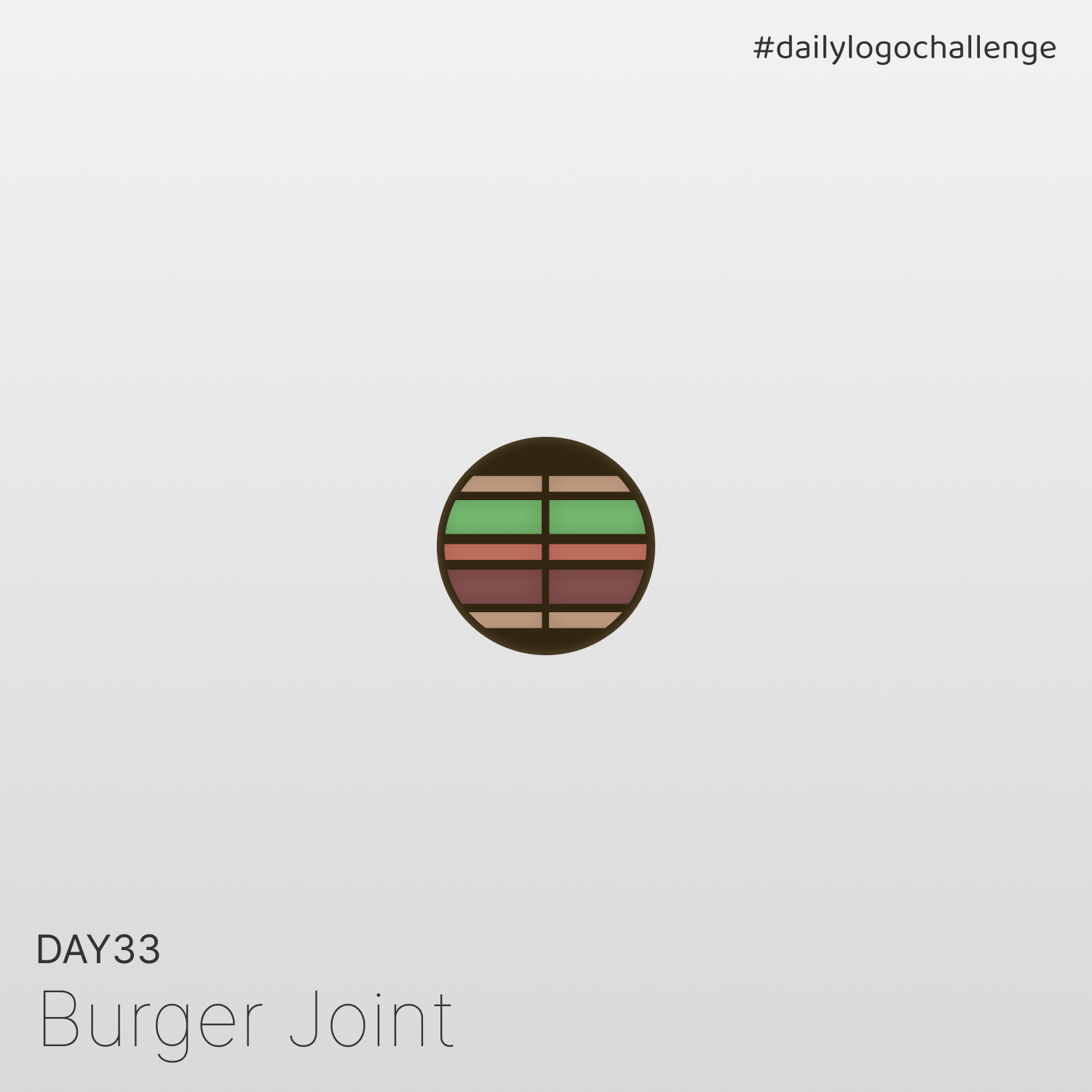 Day 33 | Burger Joint | Daily Logo Challenge dailylogochallenge day33 design graphic design logo