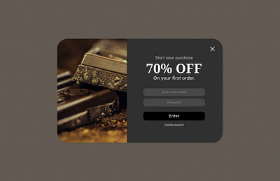 Daily UI _ 016 | Pop-up Overlay chocolateshop dailyui interaction pop up overlay ui ux webdesign