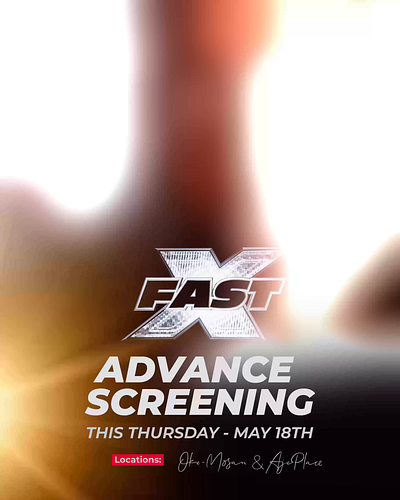 Screening Ad for F&F X animation graphic design motion graphics video