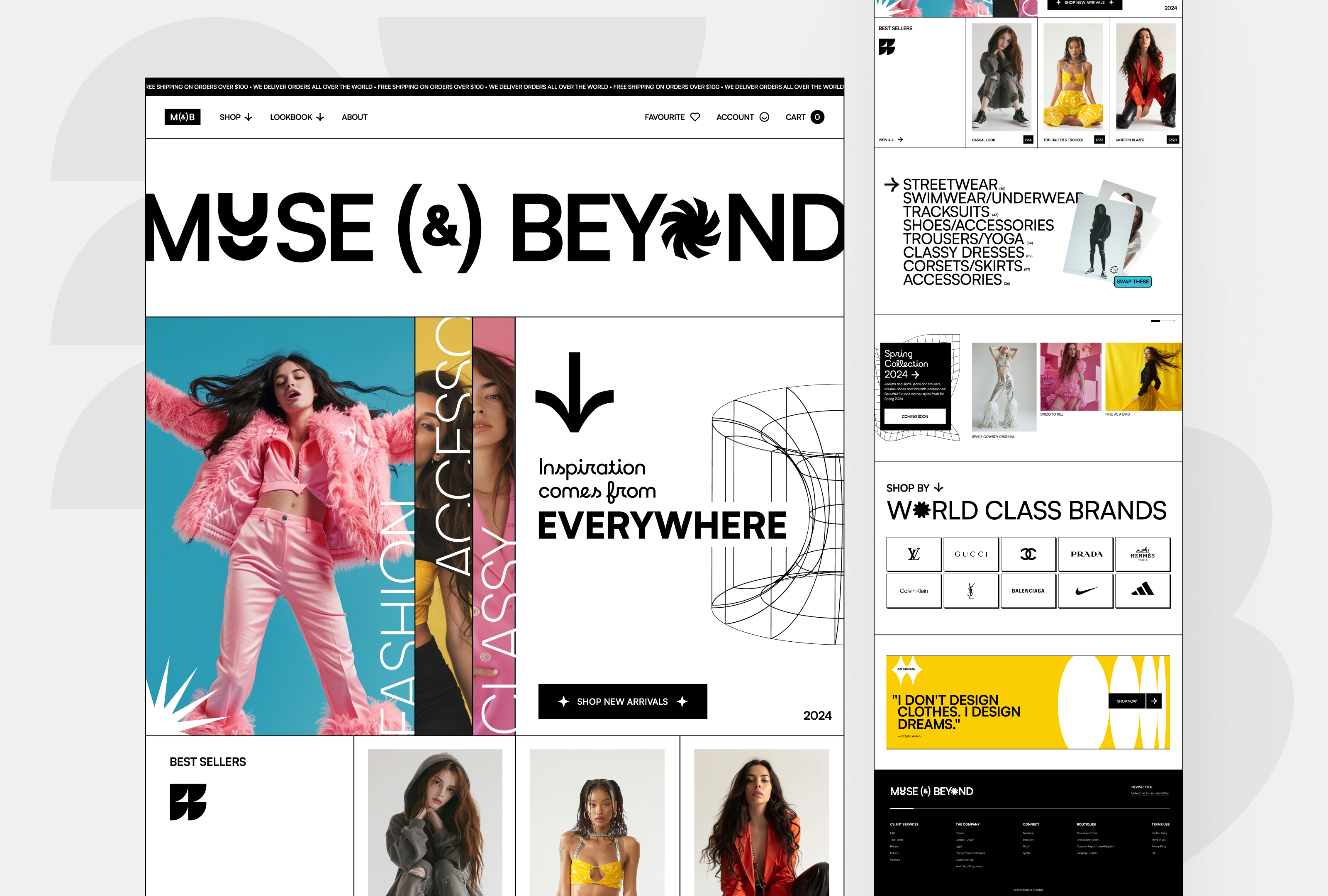 Muse & Beyond – Fashion Clothing e-commerce LP brutalism dailyui design designinspiration e commerce fashion fashion clothing ui uidesign webdesign