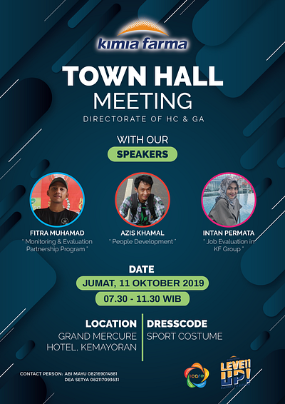 Flyer Townhall Meeting HCGA Kimia Farma 2019 animation branding flyer graphic design motion graphics poster