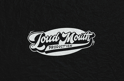 Loud Mouth Production adventure apparel badge branding calligraphy clothing company hand drawn lettering logo logotype outdoor vintage