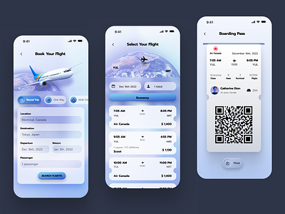 Flight Booking App Design app bookingapp darkmode design flightbookingapp graphic design ui uidesign uiux