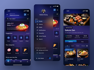 Food Delivery App app design fooddeliveryapp ui uidesign uiux