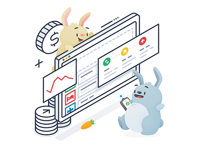 Hopper + HTS bunny hopper hts illustration isometric travel