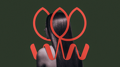 WAIAMI HAIR BRANDING brading logo visual identity woman brand