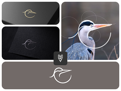 heron Logo app branding design flat graphic design heron icon illustration logo stork ui vector