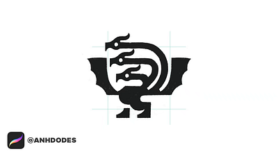 Mythical Three-head Dragon Wyvern Creature logomark design 3d animation branding design graphic design illustration logo logo design logo designer logoadoni logodesign minimalist logo minimalist logo design motion graphics ui