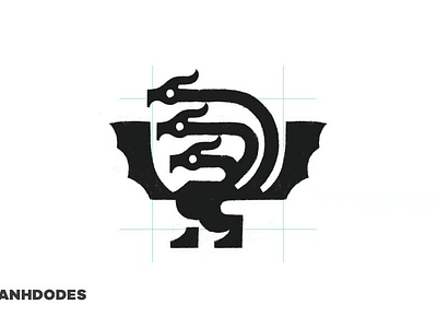 Mythical Three-head Dragon Wyvern Creature logomark design 3d animation branding design graphic design illustration logo logo design logo designer logoadoni logodesign minimalist logo minimalist logo design motion graphics ui