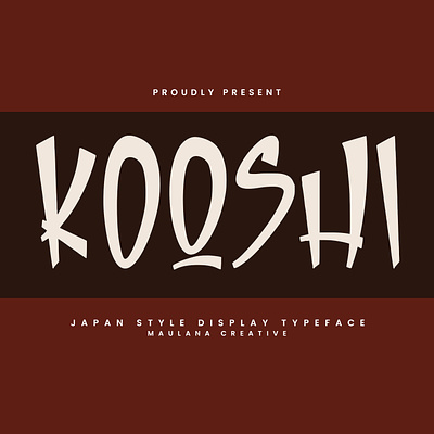 Kooshi Font Decorative Comic Japanese Styles Type animation branding design font fonts graphic design logo nostalgic