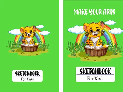 SketchBook Cover Design for kids branding cover design design graphic graphic design illustration logo typography ui ux vector