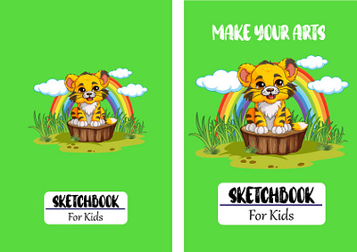 SketchBook Cover Design for kids branding cover design design graphic graphic design illustration logo typography ui ux vector