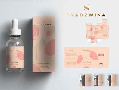 SYADZWINA Skincare Serum Design branding graphic design logo