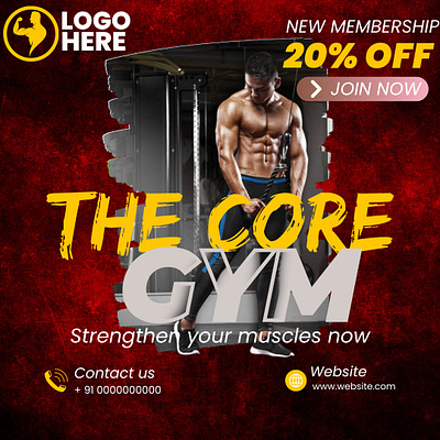 Gym post Desing branding design graphic design illustration logo motion graphics poster vector