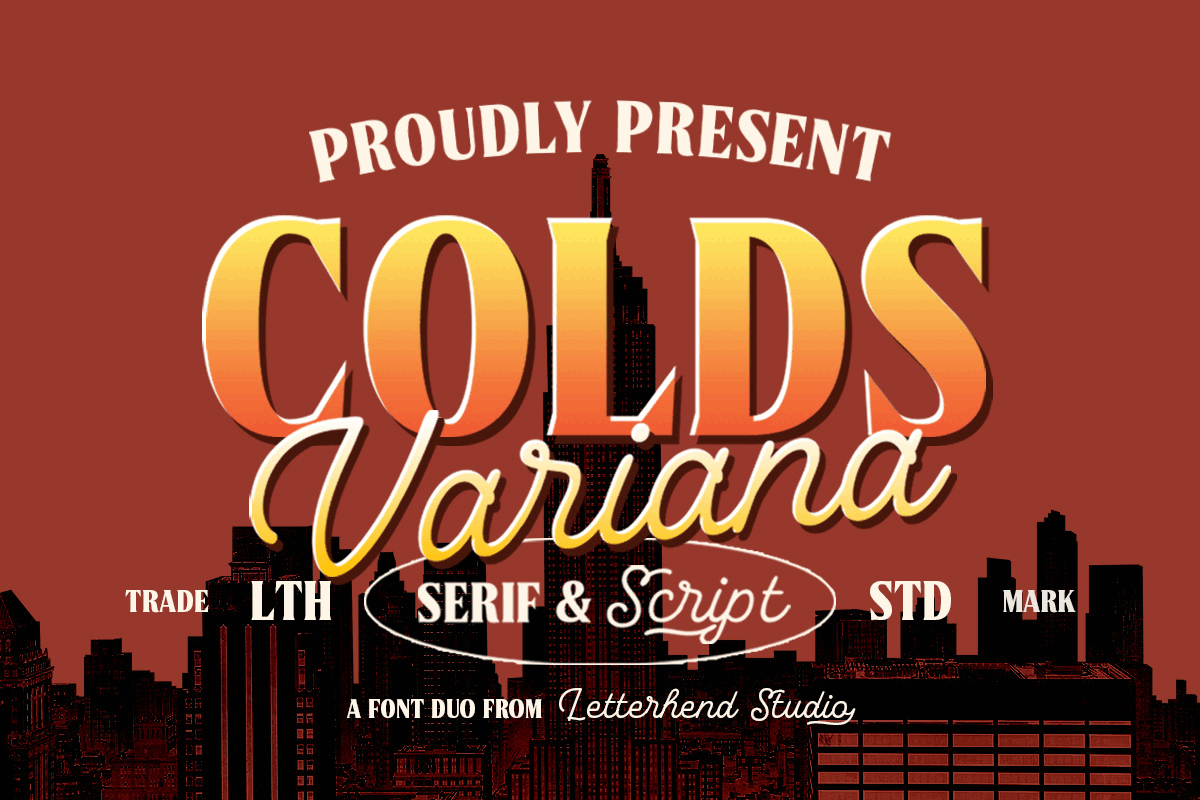 Cold Variana Font Duo freebies swash font